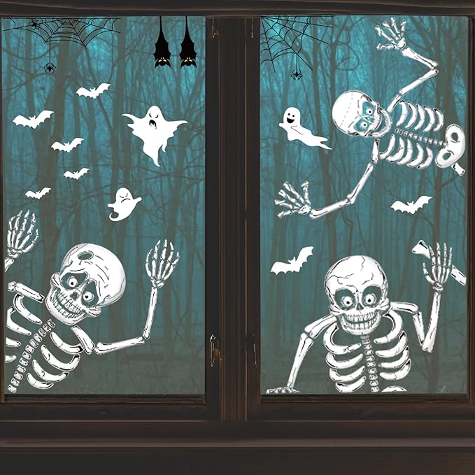 140PCS Halloween Window Clings Decor for
